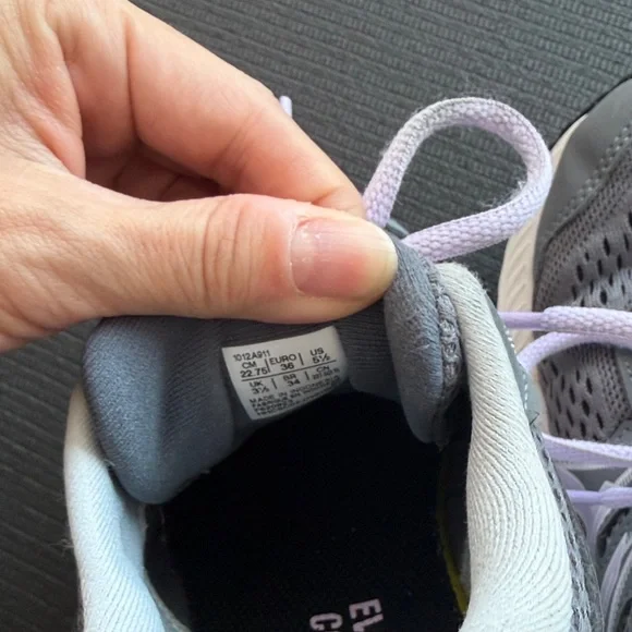 Asics Women's Gray and Lavender Athletic Shoes - Picture 3 of 6